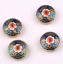20PCS Handmade Cloisonne Beads flower Loose Craft Beads 20mm