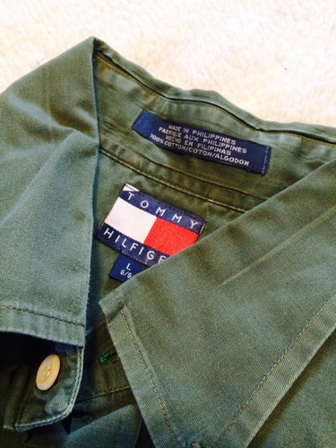 Lotto di 2 TOMMY HILIGER BUTTON DOWN taglia grande... Camicie eleganti.. Bella verde/blu - Foto 5 di 5