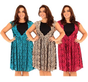 lace cap sleeve skater dress