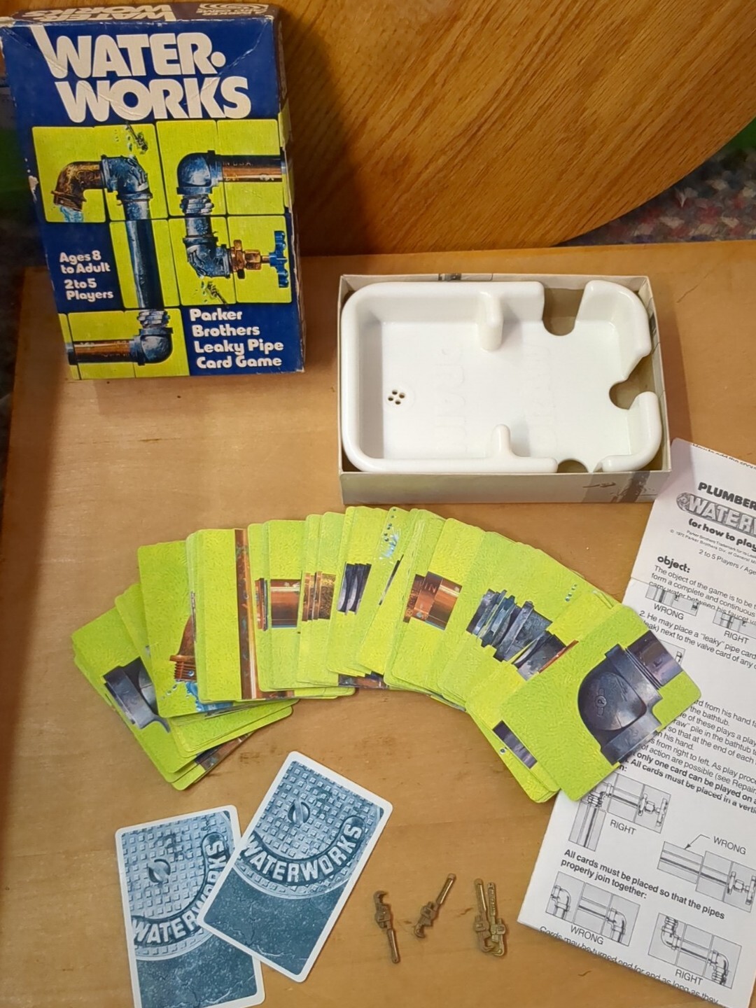 Water Works Card Water Works Leaky Pipe Card Game - Parker Brothers - Waterworks - 1976 ...