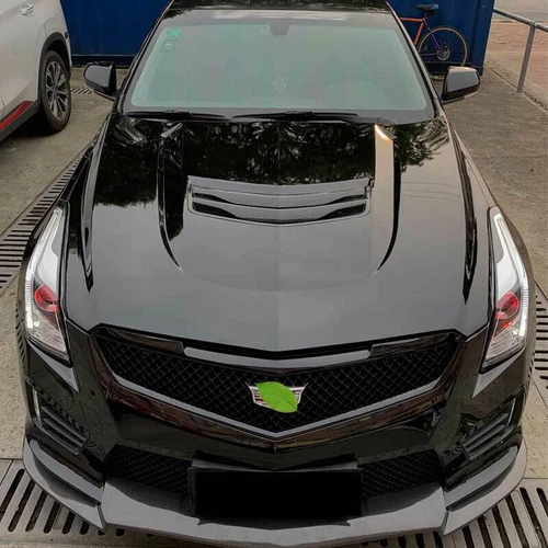 Parrilla de malla de parachoques superior delantero pintura negra para Cadillac ATS-V 2013~2019 - Imagen 8 de 14