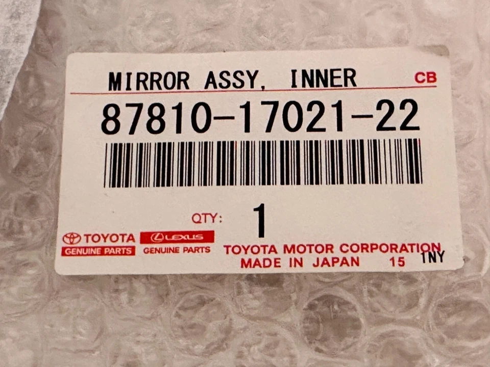 Toyota Genuine MR2 1985-1995 Inner Rear View Mirror 87810-17021-22 OEM JDM Foto 2 de 4