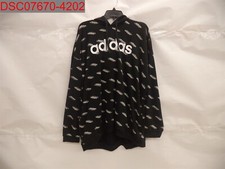 NWT - Adidas Women's Black Logo Oversized Hoodie, Size XXL 193104749682