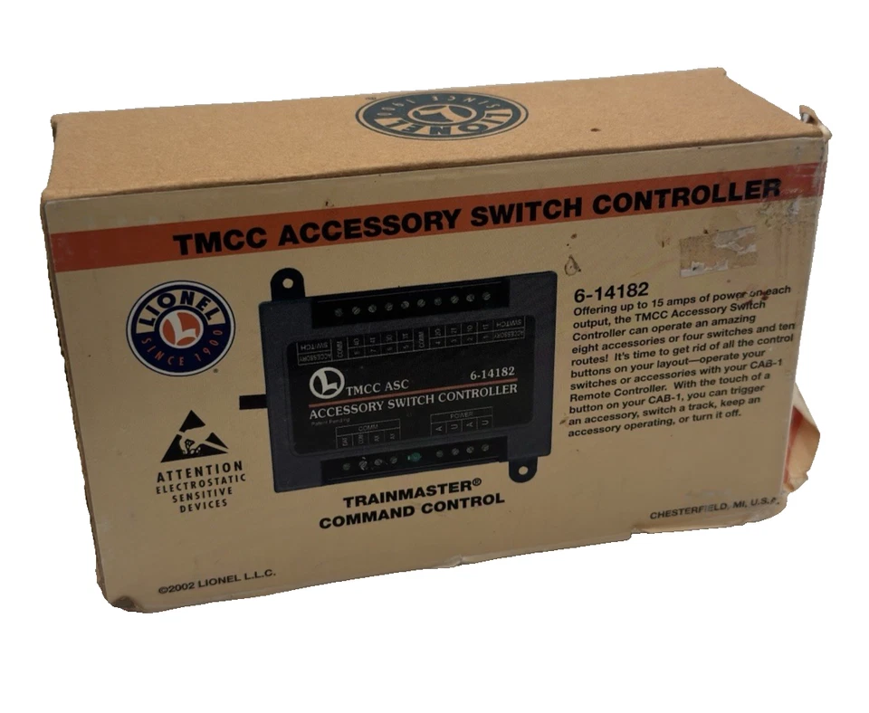 Lionel TMCC Accessory Switch Controller TCC 6-14182 Original Box - Image 2 of 4