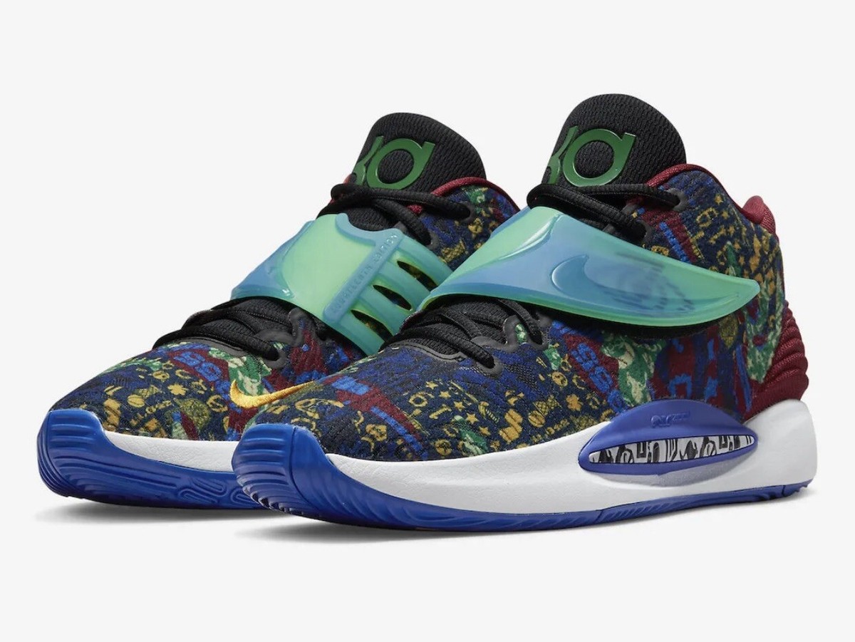 シューズ(男性用) NIKE KD14 NRG EP Nike KD14 NRG KD Men's Shoes 8 Sapphire-Deep Royal Blue-Lime Glow
