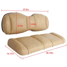Universal Deluxe Seat Bottom & Back Cushion Set for Club Car EZGO Yamaha Tan