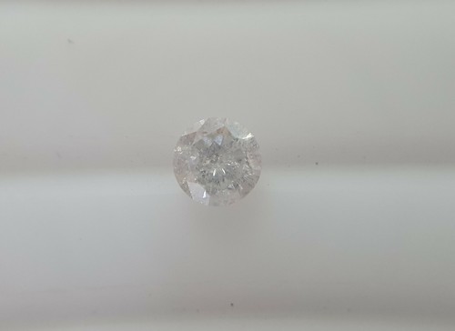 0.34cts 4.4mm White Salt & Pepper Diamond G Color Natural Loose Brilliant Cut - Picture 3 of 4
