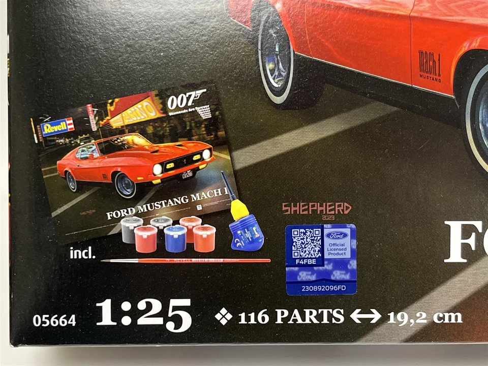 James Bond 007 Diamanti Sono per Sempre Ford Mustang Mach 1 1:25 Kit Revell - Immagine 2 di 4
