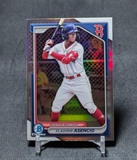 Vladimir Asencio Refractor Rookie 2024 Bowman Draft Chrome Card #BDC-149 Red Sox