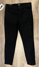 Chaps 1716691 Womens Slim Fit Stretch Trouser Pants 30" Inseam, Black Size 8