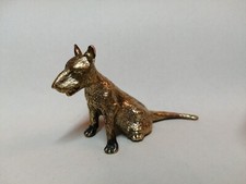 BULL TERRIER DOG FIGURE ORNAMENT BRASS BRONZE COLLECTABLE MINIATURE