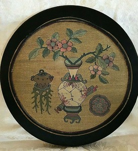 Antique 1900's Chinese Kesi Kossu Silk Embroidery Figure Textile Tapestry