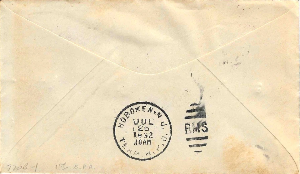 FDC   # 720b -1  --  Booklet pane  -- 1st SPA cachet - Image 2 of 2