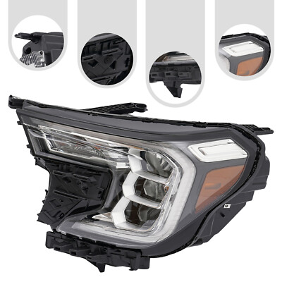 #ad #ad For The 2022 2023 GMC Terrain LED Headlight Left Driver Side Headlight Black $204.51