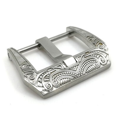 Stainless Steel Watch Pin Buckle Wristwatch Buckle Clasp Watch Parts Embossed