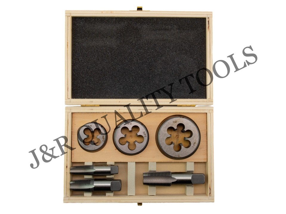 6pc Pipe Tap and Die 1/4" X 18, 3/8" X 18, 1/2" X 14, NPT Engine repair Tool set eBay