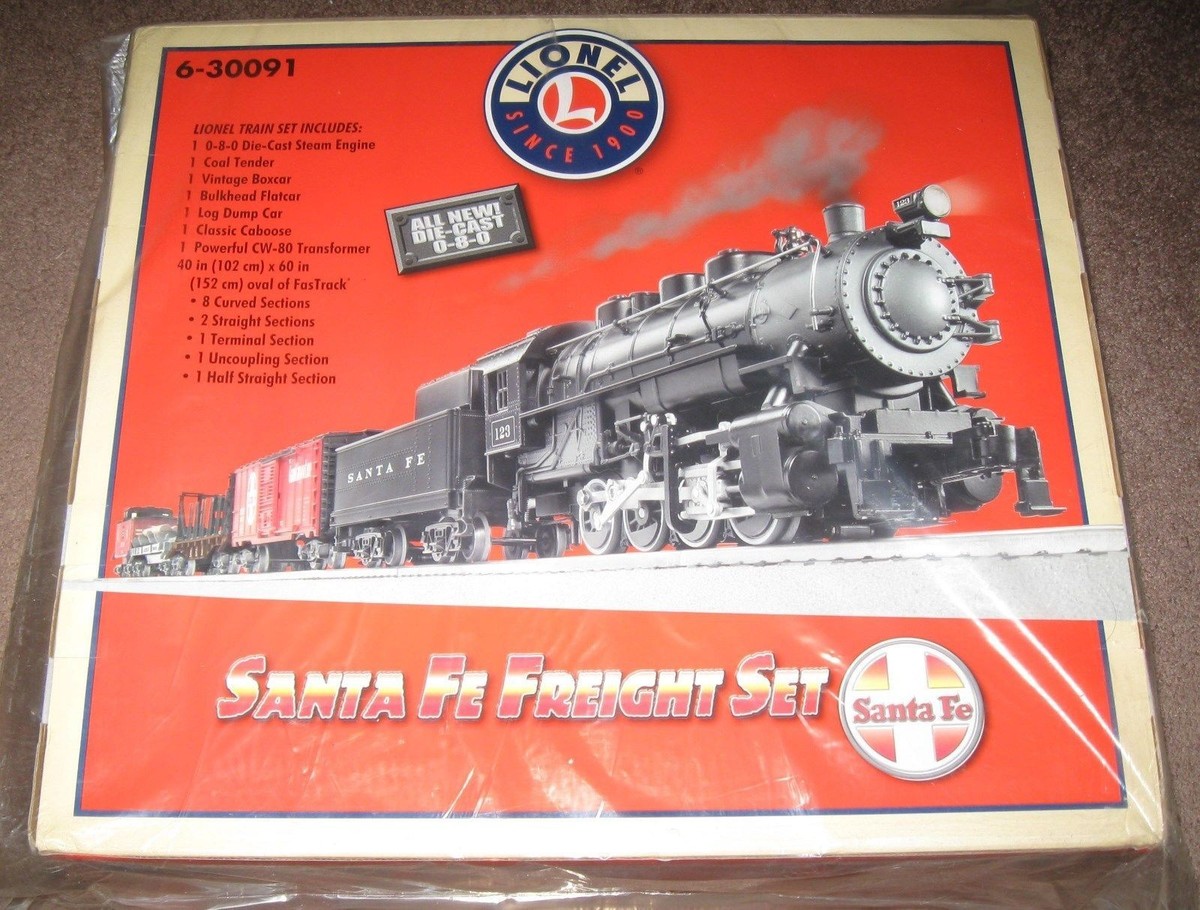 Lionel New 6-30091 Santa Fe Freight Set (Conventional 0-8-0 Lionel New 6-30091 Santa Fe Freight Set (Conventional 0-8-0