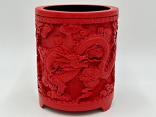 Yangzhou Lacquerware Dragon Pen Pencil Brush Holder