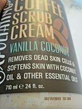 HOME AND BODY CO  Vanilla  Coconut Exfoliating Coffee Scrub cream  24 oz