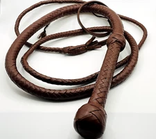 Genuine CowHide Bullwhip 6 Feet Long Handmade Tan Colour Bull Whips bushman AU