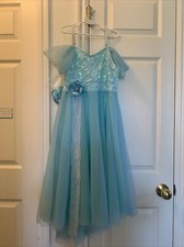 Revolution dance costume-light Blue, Size 8A
