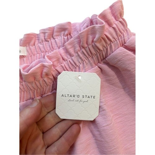 NWT Altar'd State Women's Wide Leg Flowy Pants Size S Orchid Pink Casual