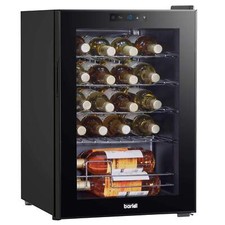 Wine Cooler 20 Bottle Fridge, Touch Controls & LED 430x640mm - Black
