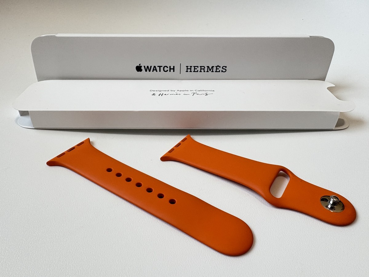 Genuine Apple Watch Hermes Sport Band Orange S/M 41mm 40mm Genuine Apple Watch Hermes Sport Band Orange S/M 41mm 40mm