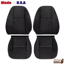 2012 - 2014 Chevy Silverado LTZ Driver Passenger Perforated Leather Cover Black