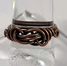 Copper wire Twist Design sz 7 ring