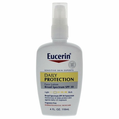 Eucerin Daily Protection Face Lotion SPF 30 Broad Spectrum Sunscreen 4oz 2 Pack