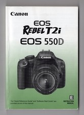 Canon EOS Rebel T2i / 550D Genuine Camera Instruction Manual / Guide In English