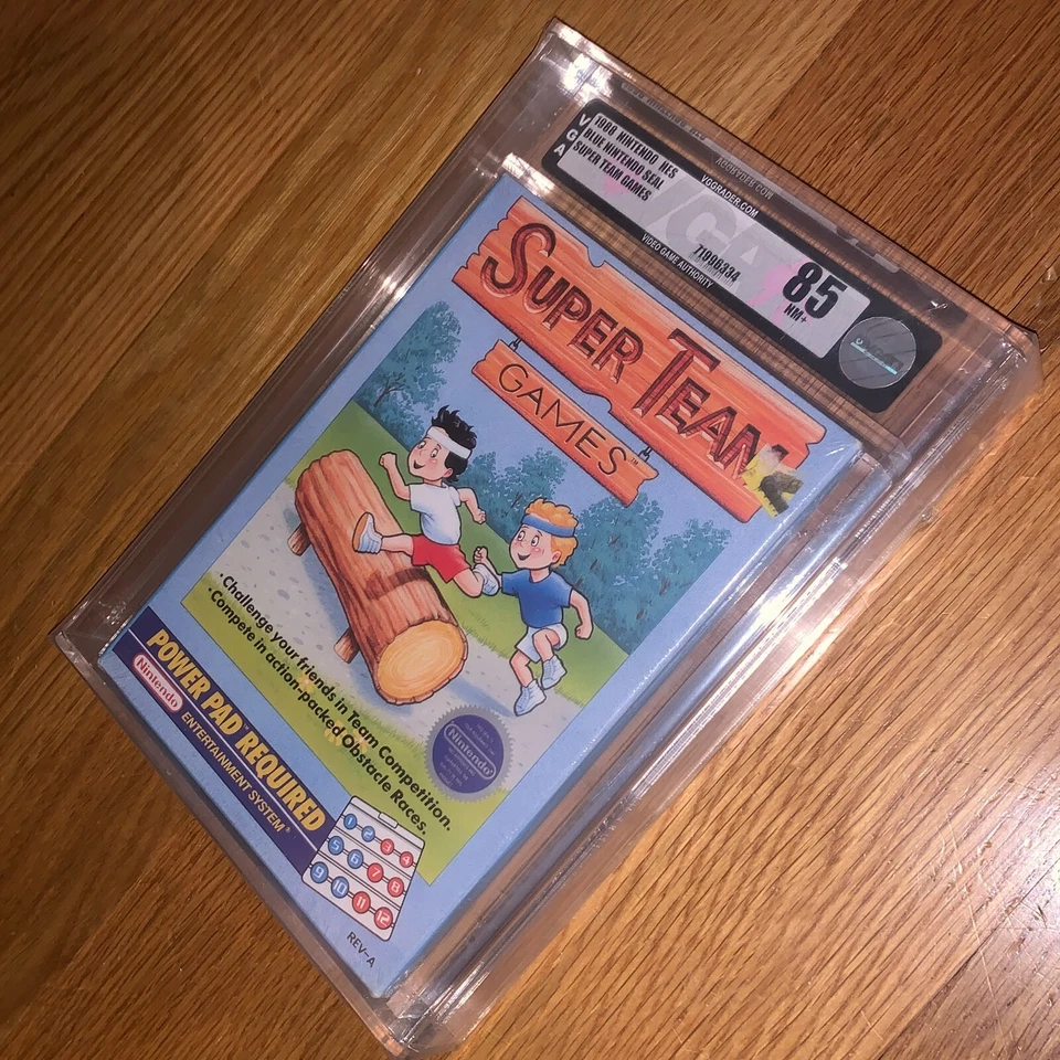 New NES Super Team Games 1998 Sealed H-Seam VGA 85 NM+ Graded Game for Power Pad - Image 2 of 4