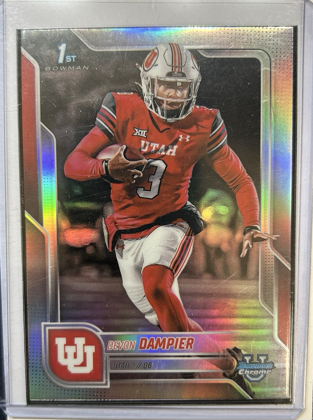 2025 Bowman University Chrome - Devon Dampier #3 Silver Refractor (RC)