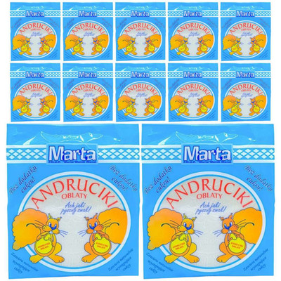 5903061900034 Marta Andruciki oblaty bez cukru 25g x 12 sztuk ZESTAWY