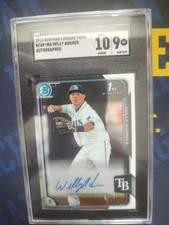 2015 BOWMAN CHROME WILLY ADAMES AUTO SGC 9 AUTO 10 ROOKIE PROSPECTS