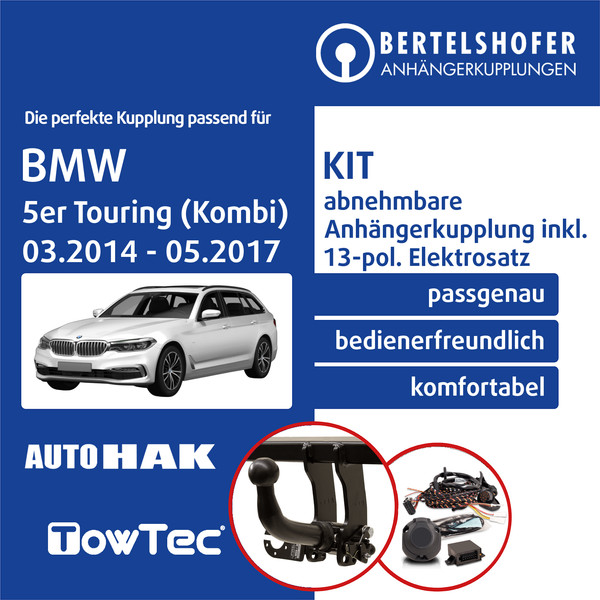 FüR Bmw 5Er Touring (Kombi) Typ F11 14-17 Ahk Abn. +13Pol Spez. E-Satz Top-image
