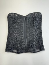 Adore Me Black Mesh Corset Size Small