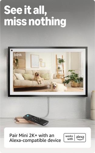 Blink Mini 2K+ (newest model) – Plug-in Home & Pet Indoor Security Camera with - Afbeelding 7 van 7