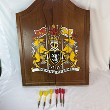 VTG 1970 s King Of Arms Oxford Dartboard Wood...