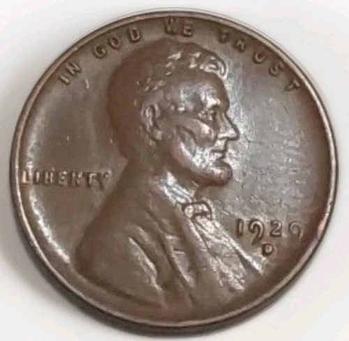 1929-D LINCOLN WHEAT CENT AU CONDITION Free Post