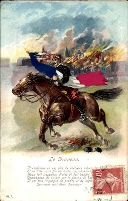 Präge Ak Le Drapeau, Il renferme en ses plis de precieux memoires,... - 4778222