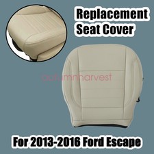 For 2013 2014 2015 2016 Ford Escape Driver Bottom Leather Seat Cover Light Gray