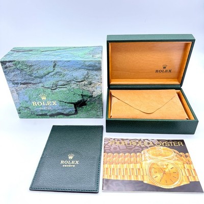Rolex Box 68.00.02 Submariner 14060 Booklet Card holder Outer box Green Genuine