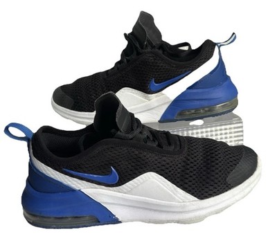 Nike Air Max Motion 2 GS 4Y Youth Sneakers Black White Blue Athletic Active Wear