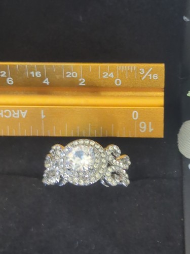 Sterling Silber Gr. 8 Bling Ring Lab Created Saphire Brillantschliff 925 - Bild 9 von 11