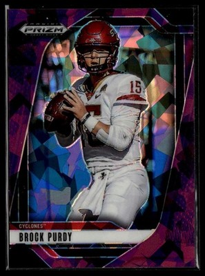 2025 Panini Prizm Draft Picks #176 Brock Purdy Prizms Purple Ice #/199