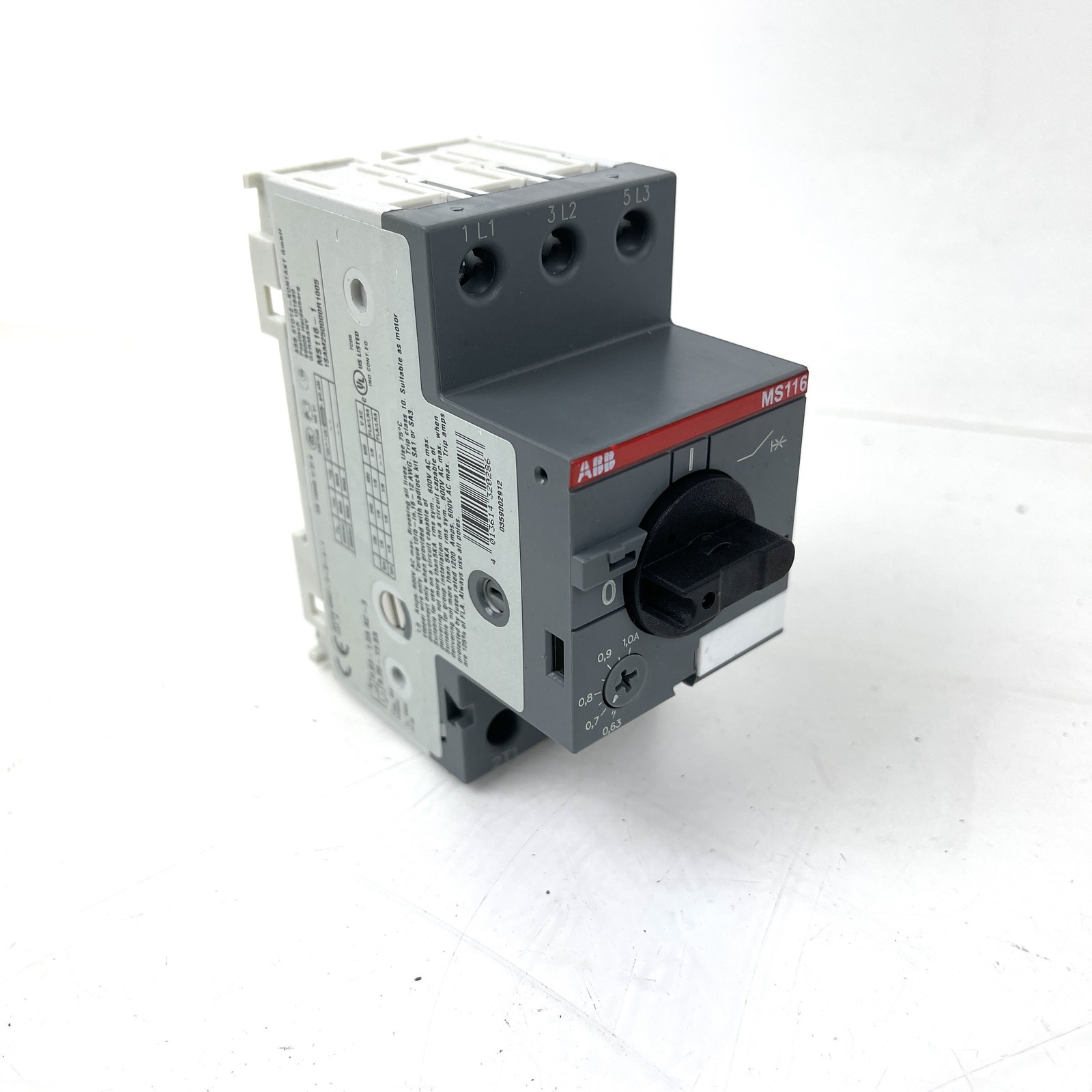 Motor Circuit Breaker MS116-1 ABB 0.63-1A *Used*