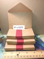 Mini Envelopes 70 Brown Kraft for Gift Cards Business Cards 4" x 2.75"