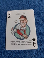 Bucky Walters Card Cincinnati Reds Hero Decks Playing Card Baseball Card MLB